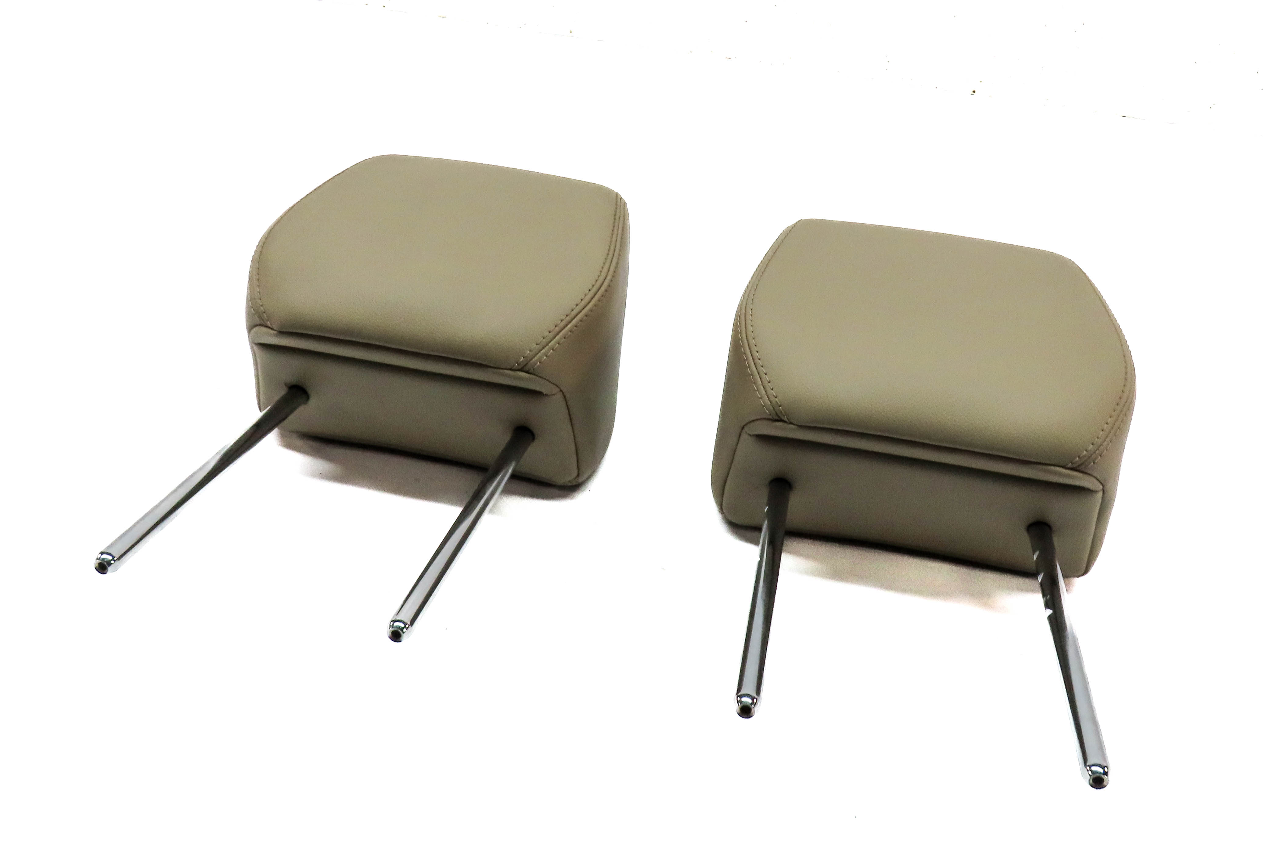 12-15 LAND RANGE ROVER EVOQUE L538 FRONT LEFT RIGHT SEAT HEADREST SET 2 (Almond) — exact item pictured